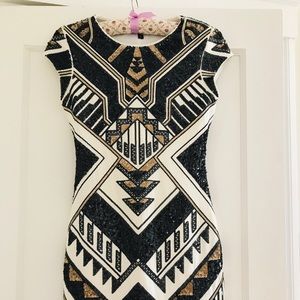 Express Aztec Sequin dress